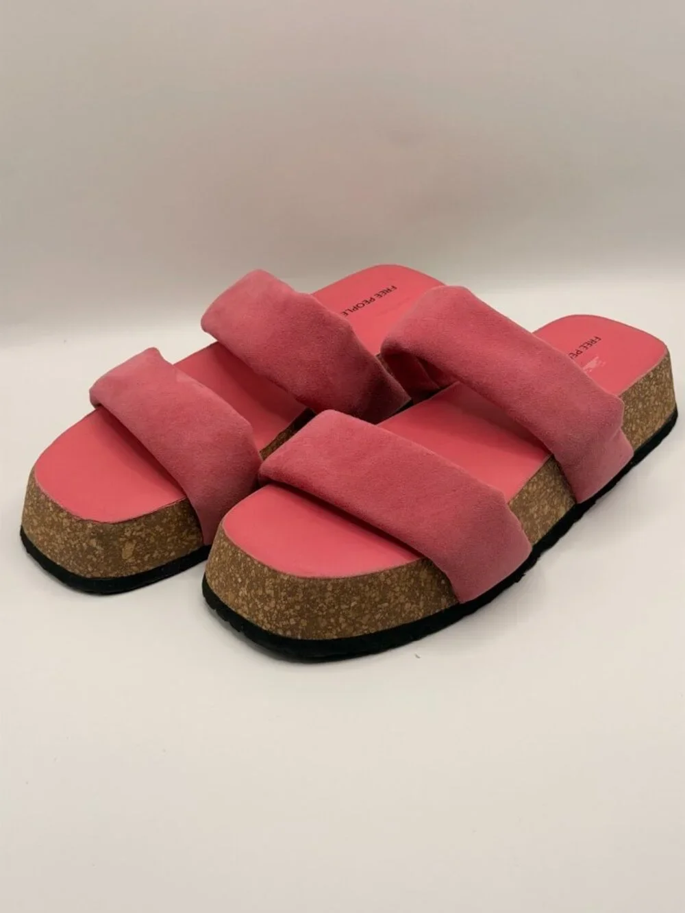 FREE PEOPLE Womens Fairmont Platform Slide Sandal In Watermelon Sz 9